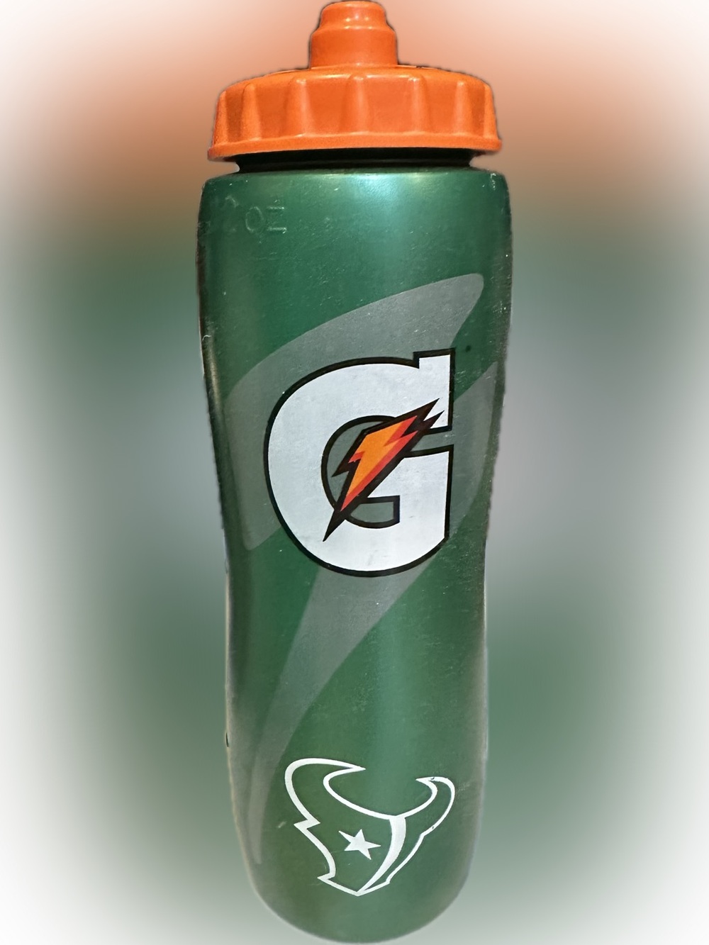 GATORADE HOUSTON TEXANS LOGO SQUEEZE SPORTS WATER BOTTLE BLENDER BALL RECOVERY